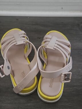Melissa Blush Pink Sandals with Yellow Accent